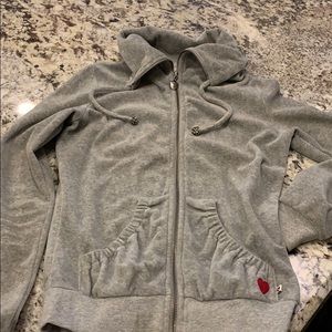 Luxurious Twisted Heart Crushed Velvet hoodie.
